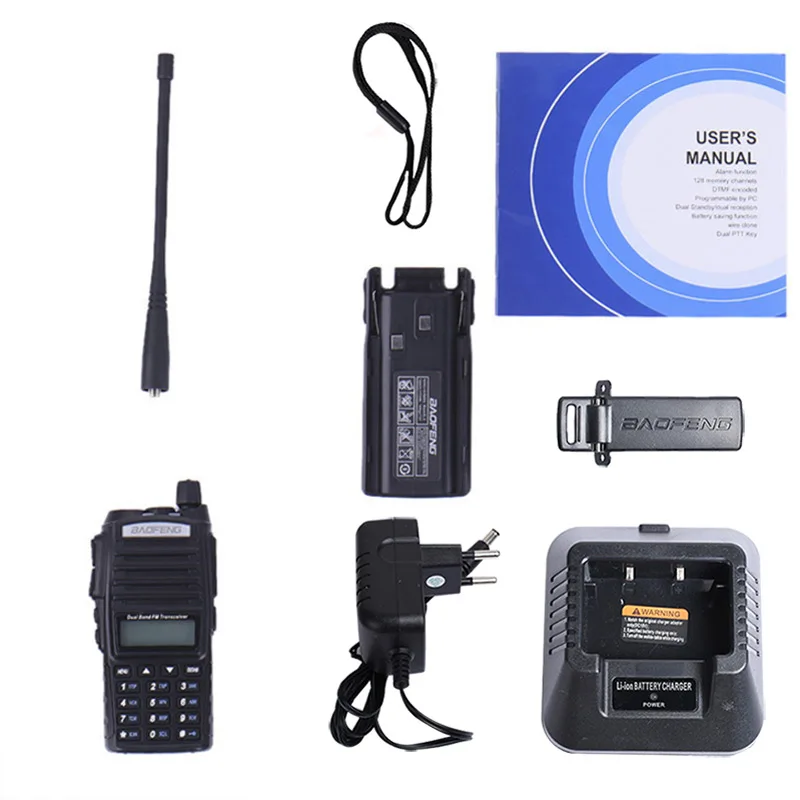 Портативная рация baofeng UV-82 walkie-talkie portable radio UV 82 walkie talkie handphone кошелек 10 KM охотничье