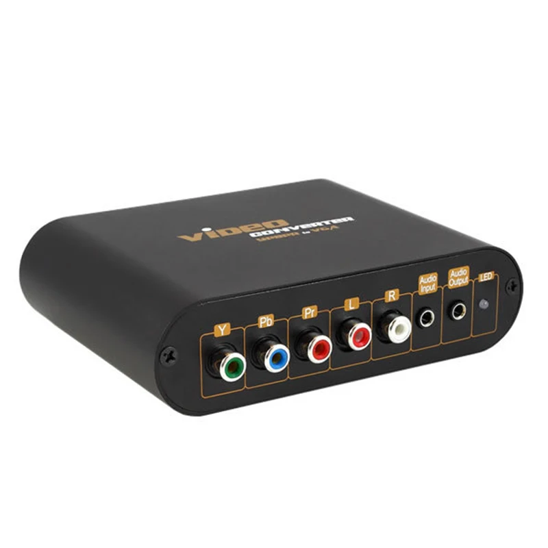 Качественный YPbPr 5RCA компонентный в VGA монитор Видео Аудио конвертер для PS3 PS2 Xbo 360