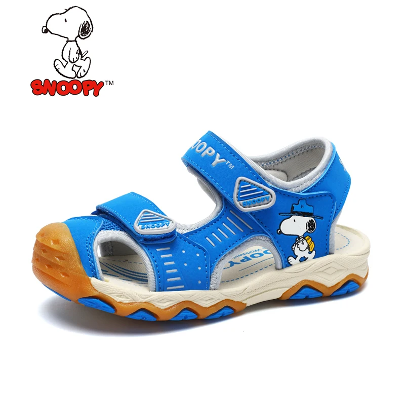 Snoopy/летние сандалии Детские пляжные с закрытым носком нескользящая обувь для