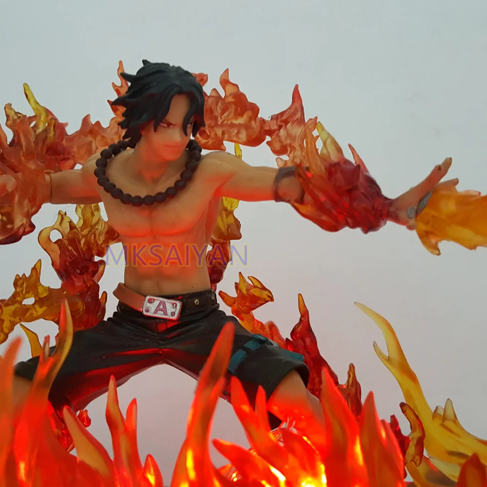 One Piece Эйс экшн-фигурки Zero Fire Fist Led Light аниме-фигурка игрушки для детей коллектор украшение кукла подарок