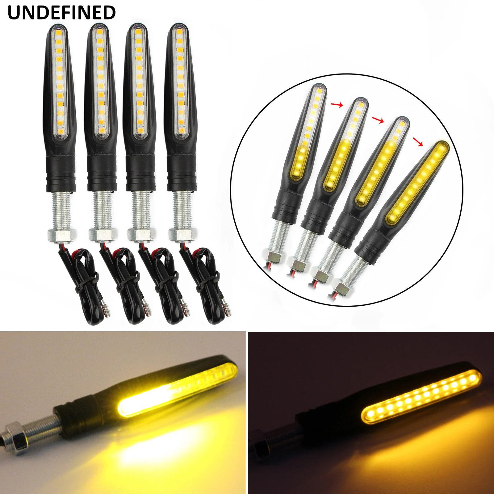 4 шт. мотоциклетный светильник с поворотными сигналами мигающий индикатор гибкая