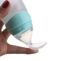 closed baby botle nipples silicone baby bottle with spoon nipple supplement rice cereal bottles squeeze milk feeding bottle cup