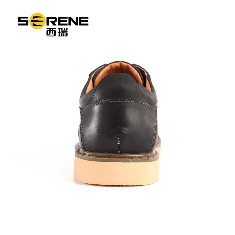 Low-heeled Casual Leather Shoes For Men Classic Breathable Soft Split Lace-up Spring Footwear Comfortable Shoe | Обувь
