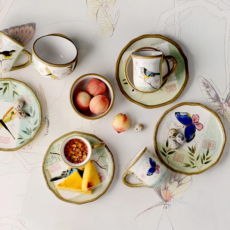 Керамические наборы посуды традиционный китайский персонаж фарфоровый набор