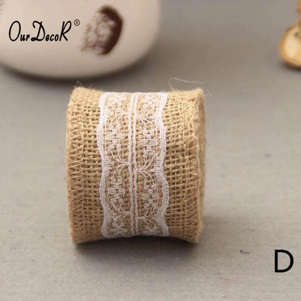 5 рулон см * 2м стикер из натурального джута в декорированном мешковиной горшке