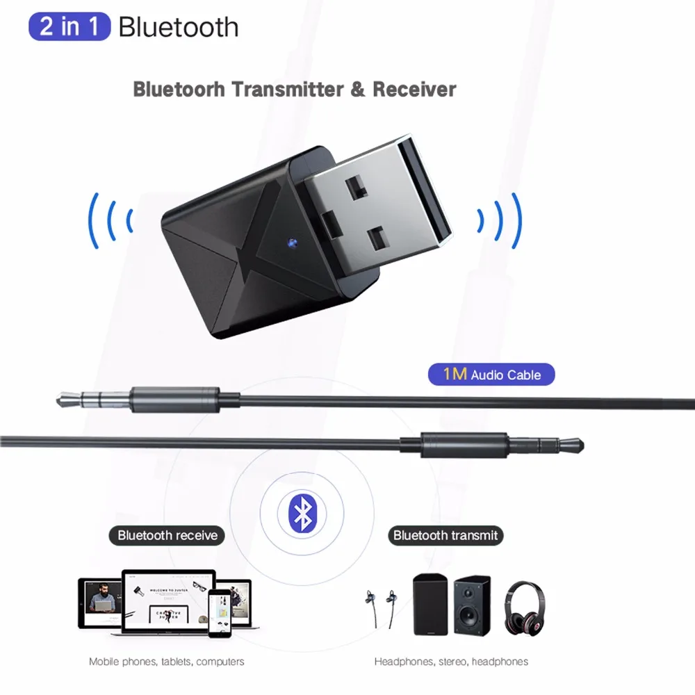 JINSERTA беспроводной Bluetooth передатчик приемник 3 5 мм AUX стерео аудио адаптер для