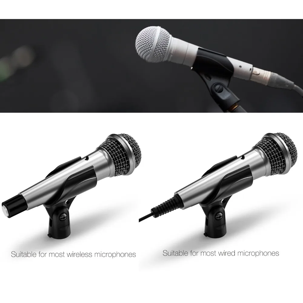 2 шт./упак. Универсальный микрофон зажим держатель Противоскользящий Ручной