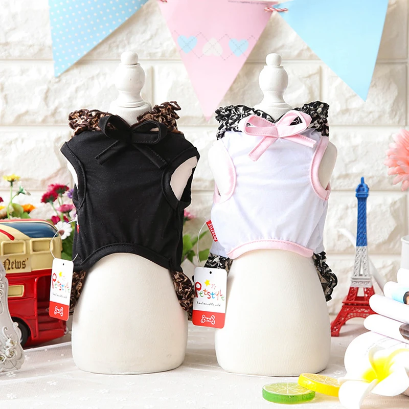 Полиэстер Leopard собаки платье летние дышащие номер 5 с капюшоном Pet юбка щенок