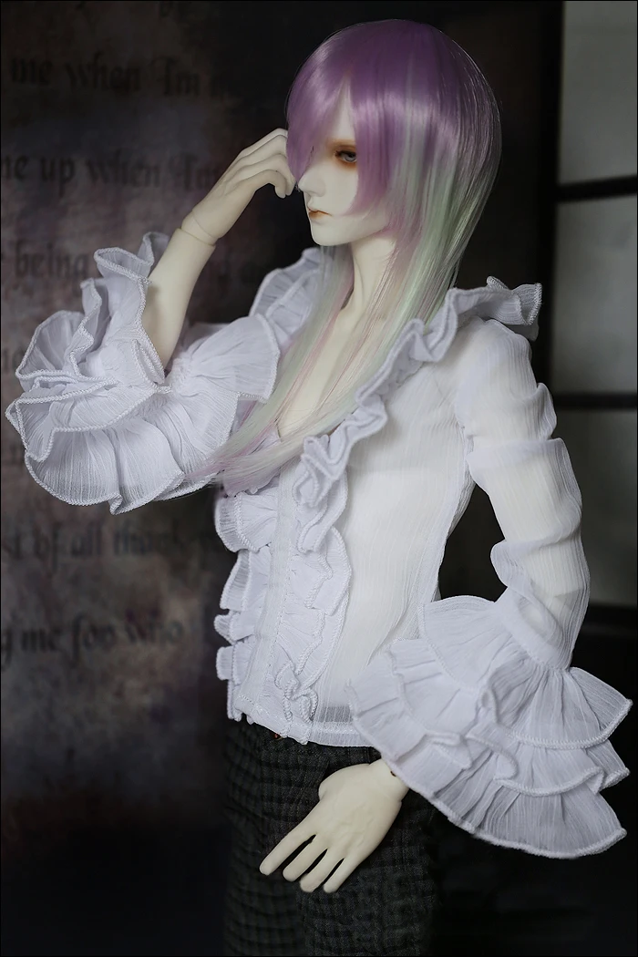 D01-P068 детская игрушка ручной работы 1/3 1/4 аксессуары для кукол BJD/SD Одежда для кукол Полупрозрачная рубашка принца с v-образным вырезом 1 шт
