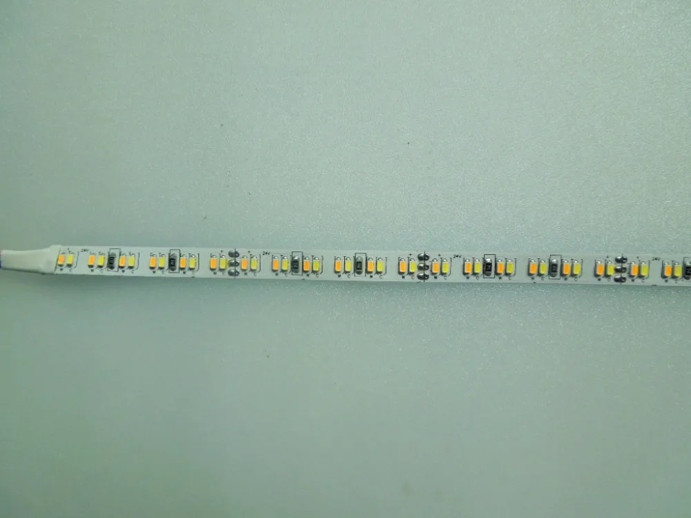 Гибкая Двухцветная светодиодная лента CCT 3014 SMD 240 светодиодов/м DC24V 5 м в длину 120 Вт