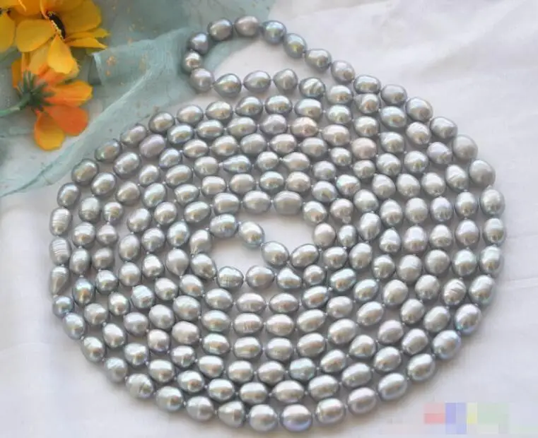 Набор сережек и ожерелье с пресноводным жемчугом 100 дюйма 10 11 мм|necklace earring set|pearl