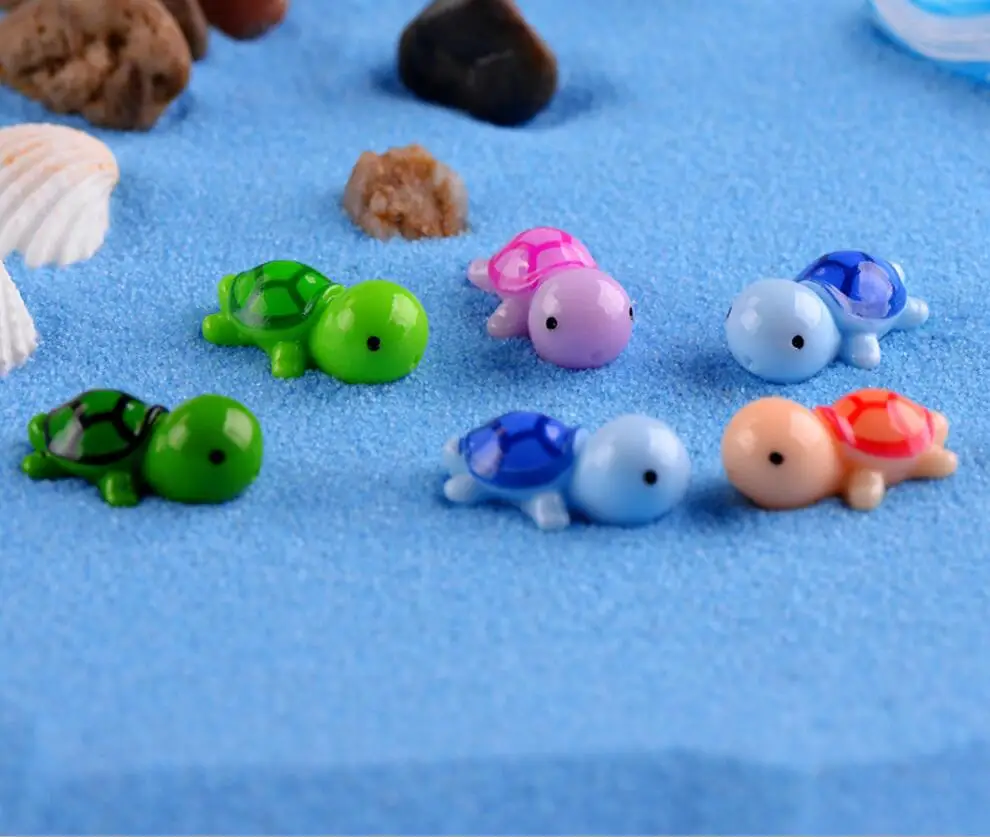 

50pcs Mediterranean Sea turtle Miniatures Landscape Accessories For Home Garden Cake Decoration Scrapbooking Craft Diy