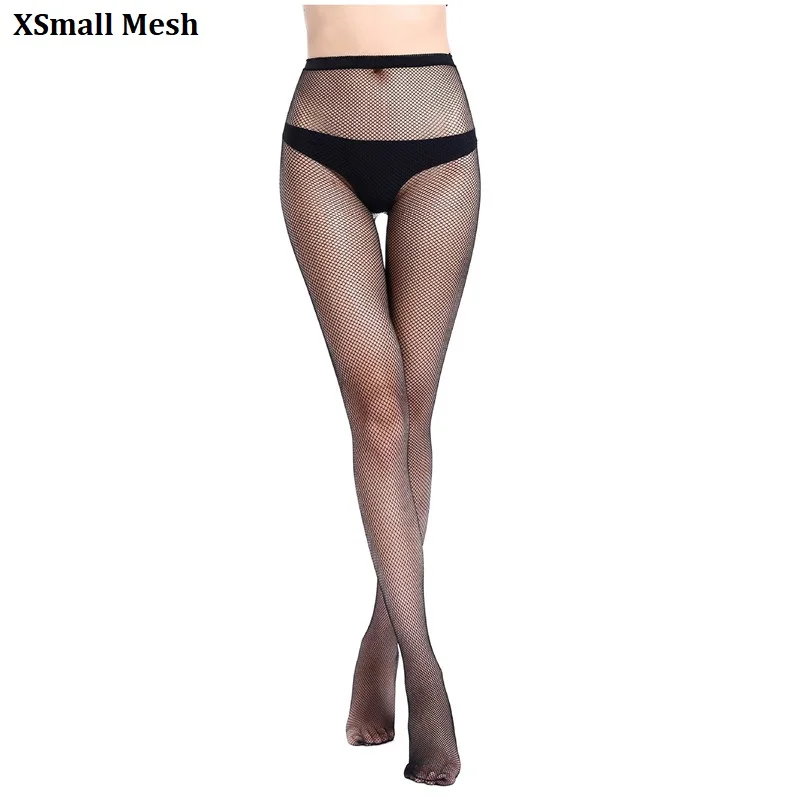XSmall Mesh Черные женские колготки в сетку, сексуальные женские чулки, колготки в сетку чулки, Клубные, вечерние, в сеточку, Чулочные изделия, Calcetines collant femme - Цвет: XSmall Mesh