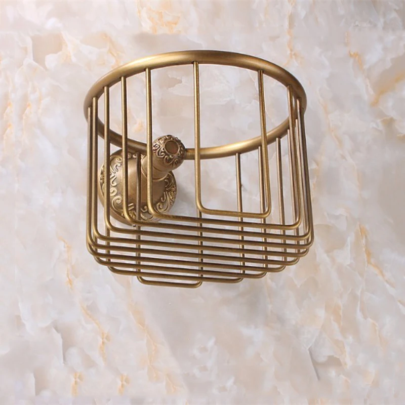 Настенные античная латунь отделка Аксессуары для ванной комнаты держатель