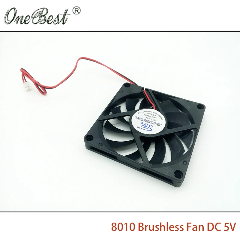 8010 бесщеточный вентилятор 5V DC 0.26A 8 см 80 мм 80X80X10mm XH2.54 2Pin Питание Вентилятор
