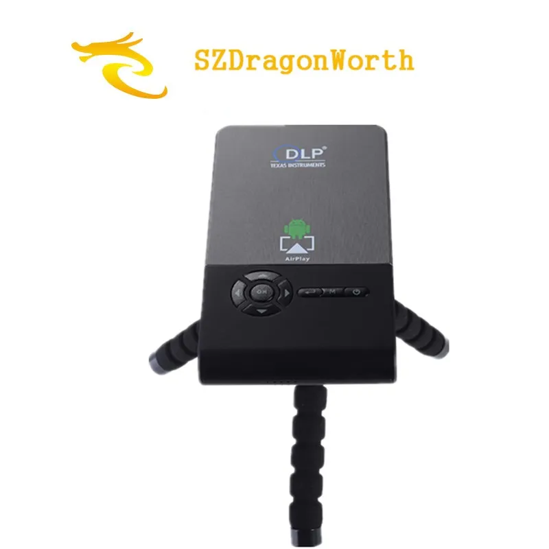 С2 Мини Smart LED Проектор DLNA Android 4.4 Wi-Fi Bluetooth DLP 1080 P Домой Proyector Поддержка AirPlay Miracast 2017