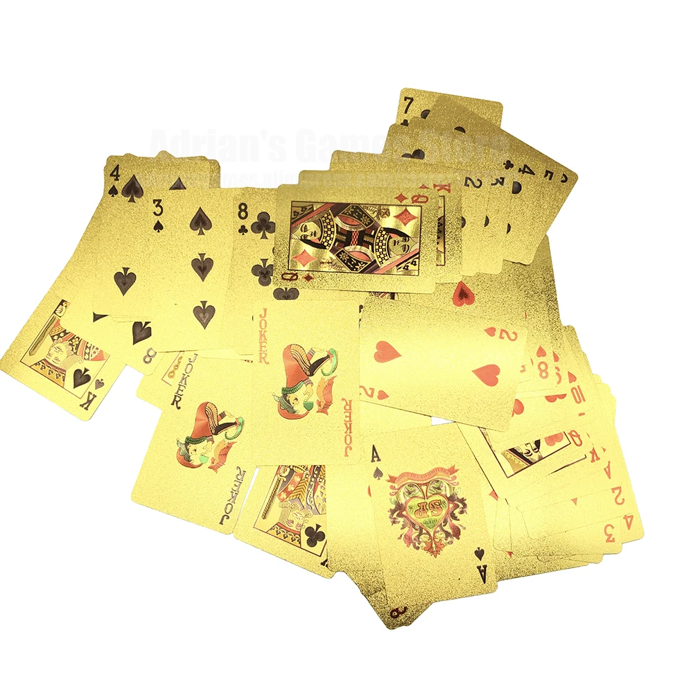 Дракон покер Пластиковые Игральные карты Золотая Фольга Покера Pokerstars Игральных