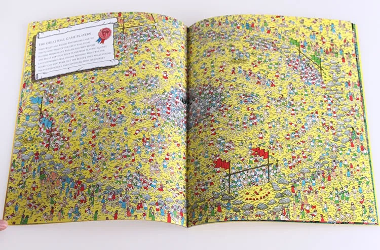 6 шт Большой размер А4 английские книги где Где Where's Wally: дети наблюдения видения будут найти головоломки подарок для детей детство
