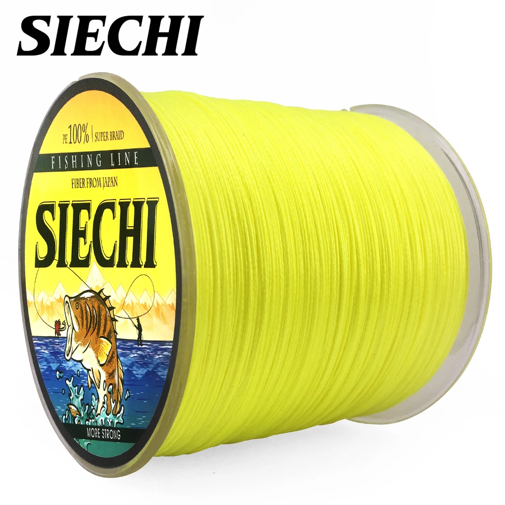 SIECHI 8 нитей 500 м 100% ПЭ Экстремальная плетеная рыболовная леска для морской и