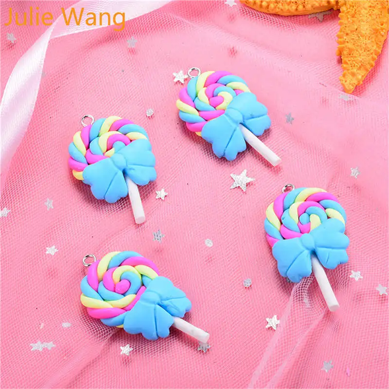 Julie Wang 10 шт. полимерные глиняные конфеты конфетные изделия ручной работы подвески