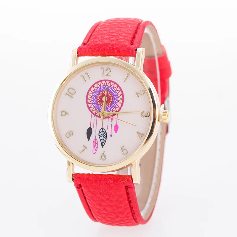 Часы наручные женские кварцевые модные повседневные с кожаным ремешком подарок