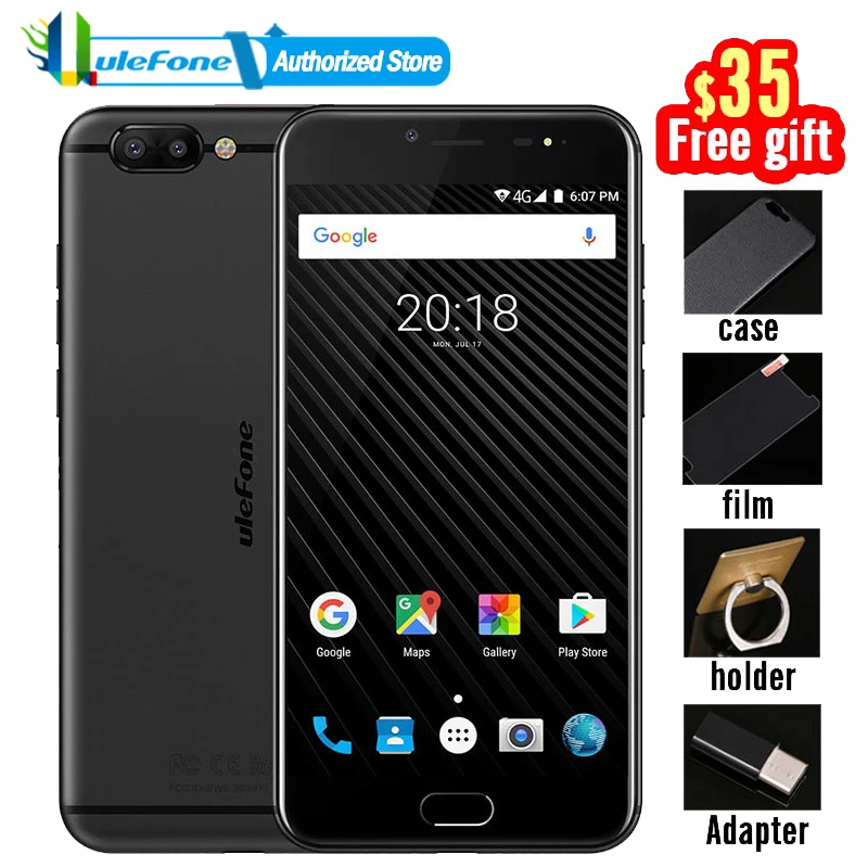 Ulefone T1 двойной назад Камера Мобильный телефон 5.5 дюймов fhd helio P25 Octa core android 7.0 6 ГБ + 64