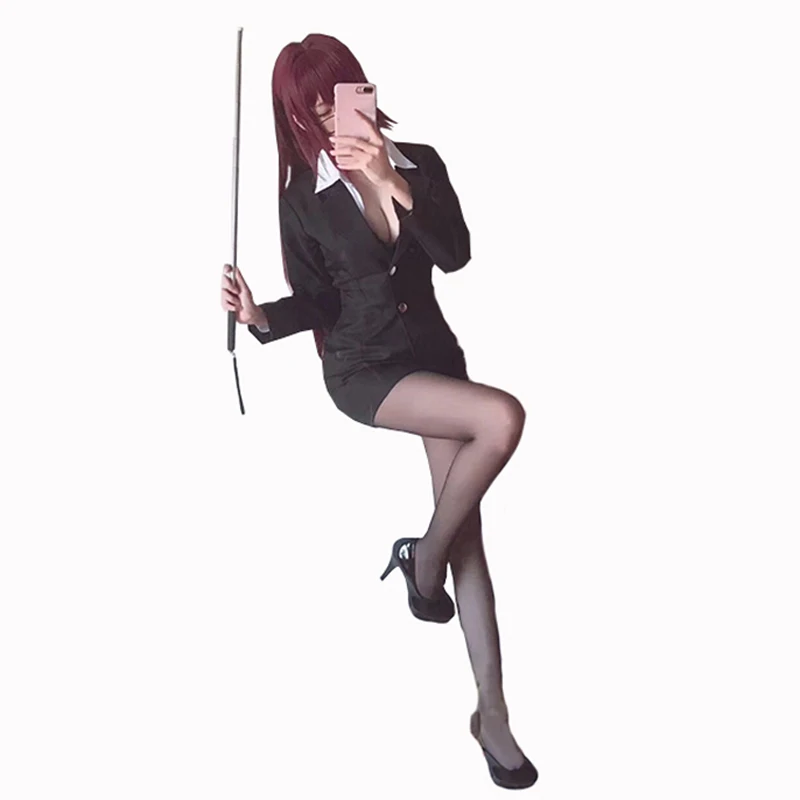 Аниме Fate/ Grand Order Scathach Сексуальная Высококачественная Черная униформа для