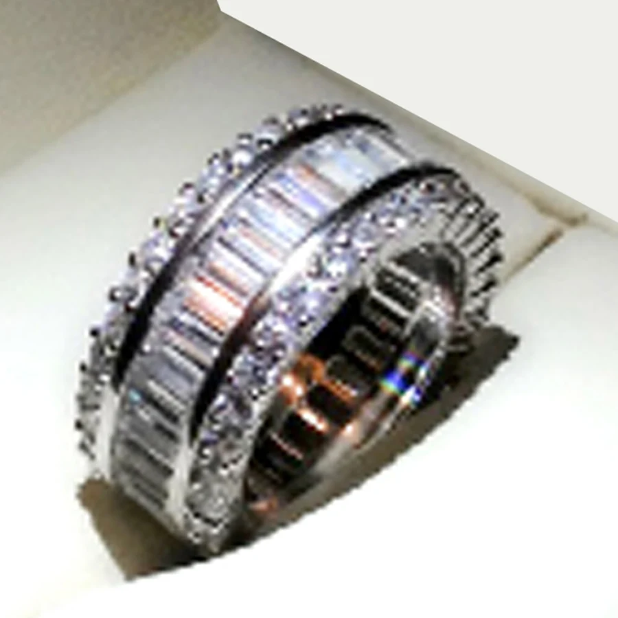 Женское кольцо с белым цирконием YaYI вечерние Обручальные кольца серебристого