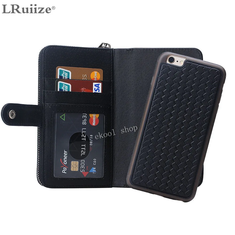 Женская сумка из искусственной кожи на молнии тканый кошелек с отделением для