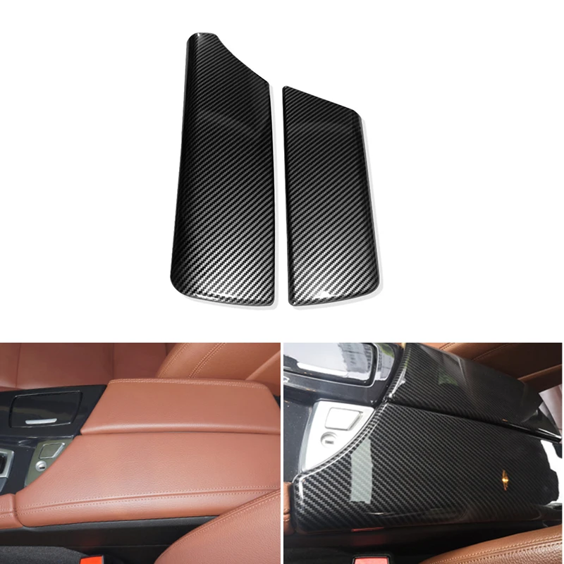 Car Carbon Fiber Texture Center Console Armrest Box Pad Protection Cover For BMW 5 Series F10 F18 2011 2012 2013 2014 2015 -2017 |
