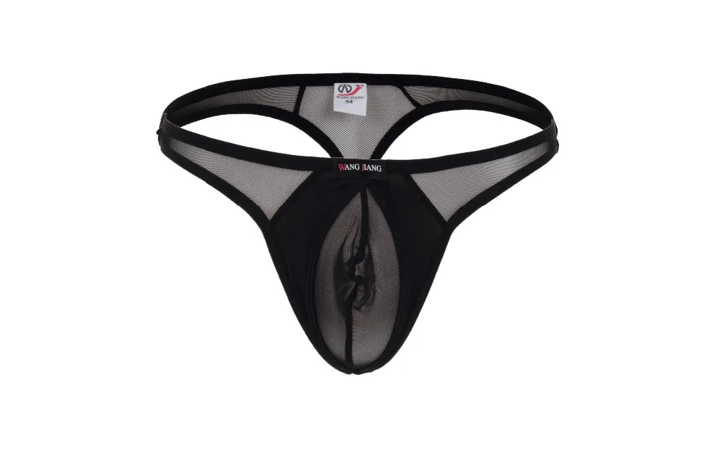 Пикантные Для мужчин нижнее белье мужские трусики ремни WJ бренд Sheer s стринги гей