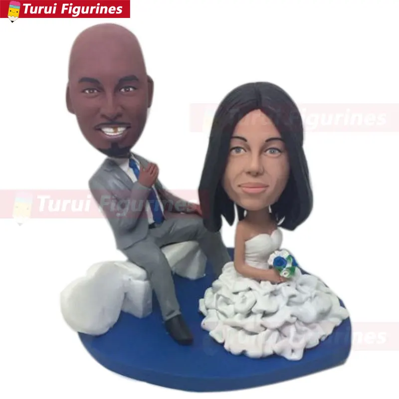 Firefighter Cake Topper Fireman Wedding Personalized Bobble Head Figurine Based on Custo | Дом и сад