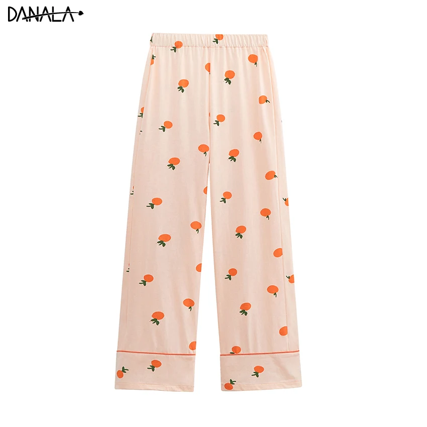 Женские повседневные наборы пижам DANALA комплект одежды для сна из хлопка с