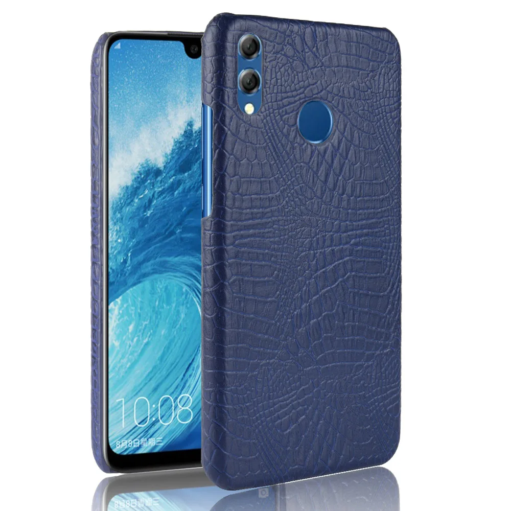 Роскошный деловой кожаный чехол из крокодиловой змеиной кожи для Huawei Honor 8X