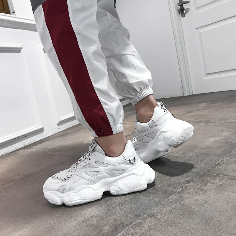 2019 Новая мужская повседневная обувь на не сужающемся книзу массивном кроссовки