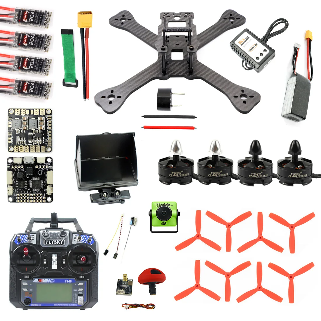 DIY TX5-210 210 мм 2,4G RC гоночный Дрон мини Квадрокоптер SP F3 Caddx Turbo S1 камера ночного видения 5,8G VTX FPV очки для монитора - Цвет: Combo 9