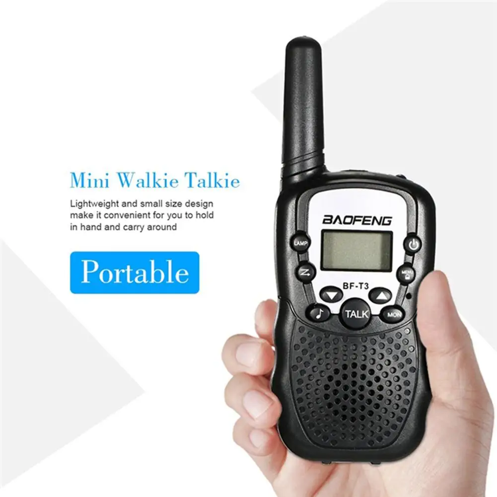 2 шт. Baofeng BF-T3 Радио рация UHF462-467MHz 8-канальный двухсторонний радиоприемопередатчик