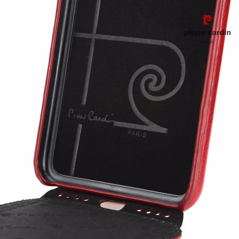 Чехол для телефона Pierre Cardin s, сумки для iPhone 6, 6 s, 7, 8, 8 Plus, чехол из натуральной кожи, Вертикальный флип-чехол для iPhone 8, 7, чехол