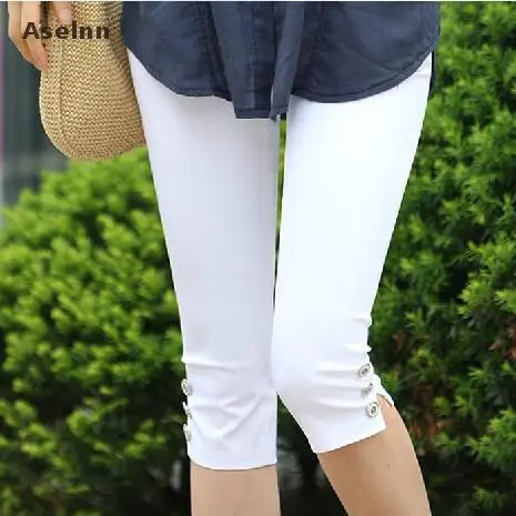 Aselnn Лидер продаж! 2019 летние брюки и капри женские модные повседневные Капри со