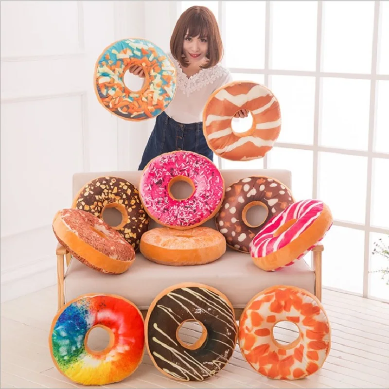 40cm multi-purpose Creative lovely donuts pillow delicious plush toys interesting cushion Birthday present Mother's day gift | Игрушки и