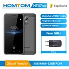 Оригинальный HOMTOM HT37 Pro смартфон 4G MT6737 5,0 дюймов HD Android 7,0 сотовый телефон 3 + 32 Гб 13 МП 3000 мАч отпечаток пальца ID мобильный телефон