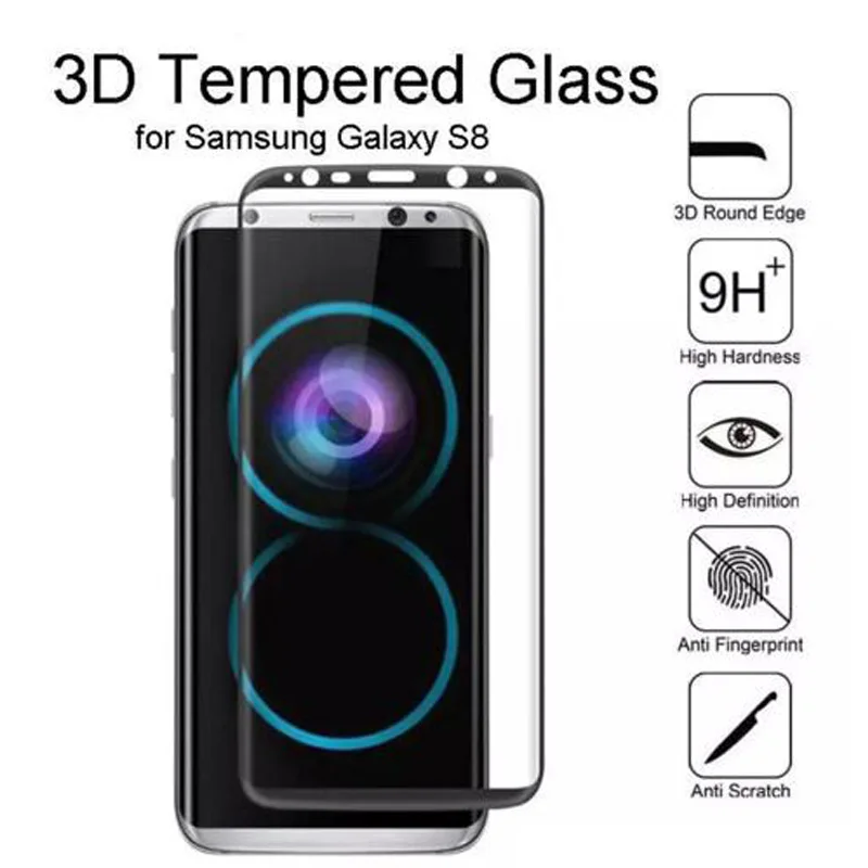 Sinzean 20 шт./лот для Samsung galaxy S8 / plus полное клеевое 3D изогнутое закаленное стекло