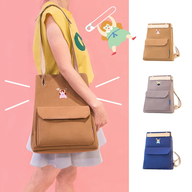 Bentoy женский рюкзак в стиле преппи для девушек сумка на плечо холщовые школьные