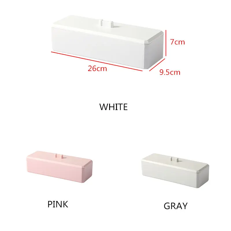 26*9.5*7cm Makeup Organizer Cosmetic Storage Box Case Desktop Sundries Holder Contanier Jewelry Cotton Swab Pad Organzer | Дом и сад