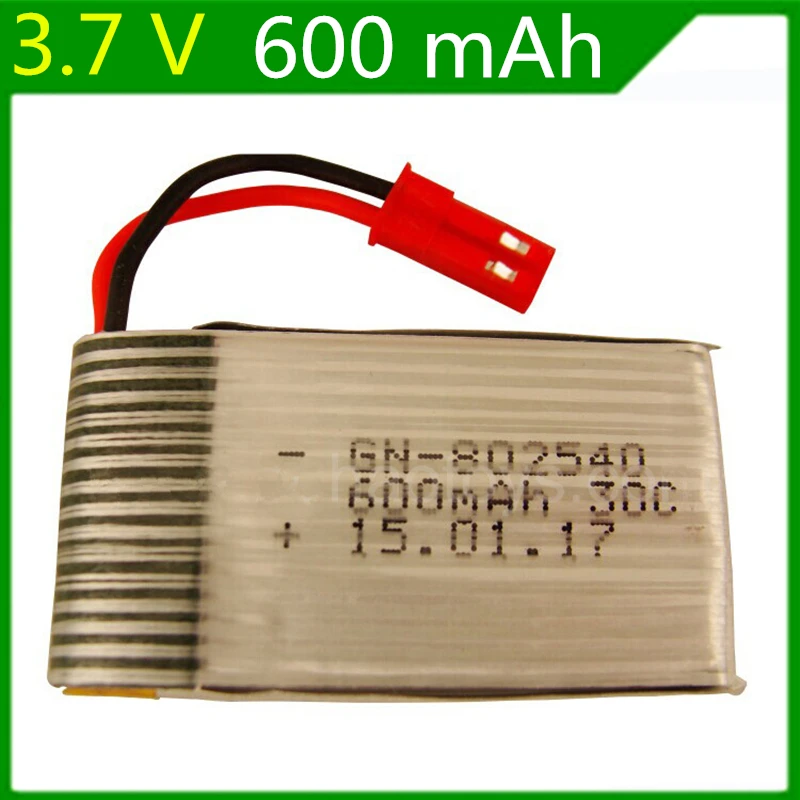 Литиевая батарея 3 7 в 600 мА/ч размер вилки JST литий полимерная 802540|lithium battery|battery battery