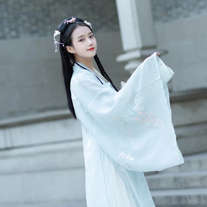 Женское китайское платье Hanfu, древний костюм сказочной принцессы, традиционная Династия Тан, элегантный танцевальный костюм, сценический костюм