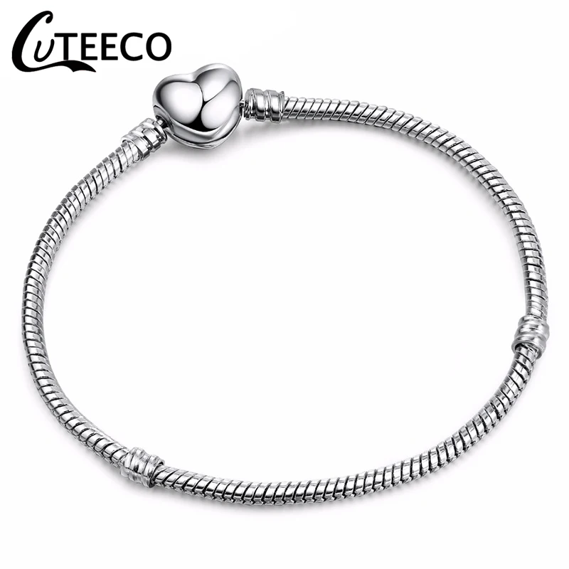 CUTEECO старинные серебряные талисманы браслеты для женщин Новые Микки хрустальные бусины для рукоделия Fit брендовый браслет для женщин Pulseira ювелирные изделия