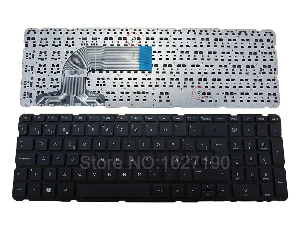 SP испанская клавиатура для ноутбука hp Pavilion 15 e черный без рамки Фольга Win8