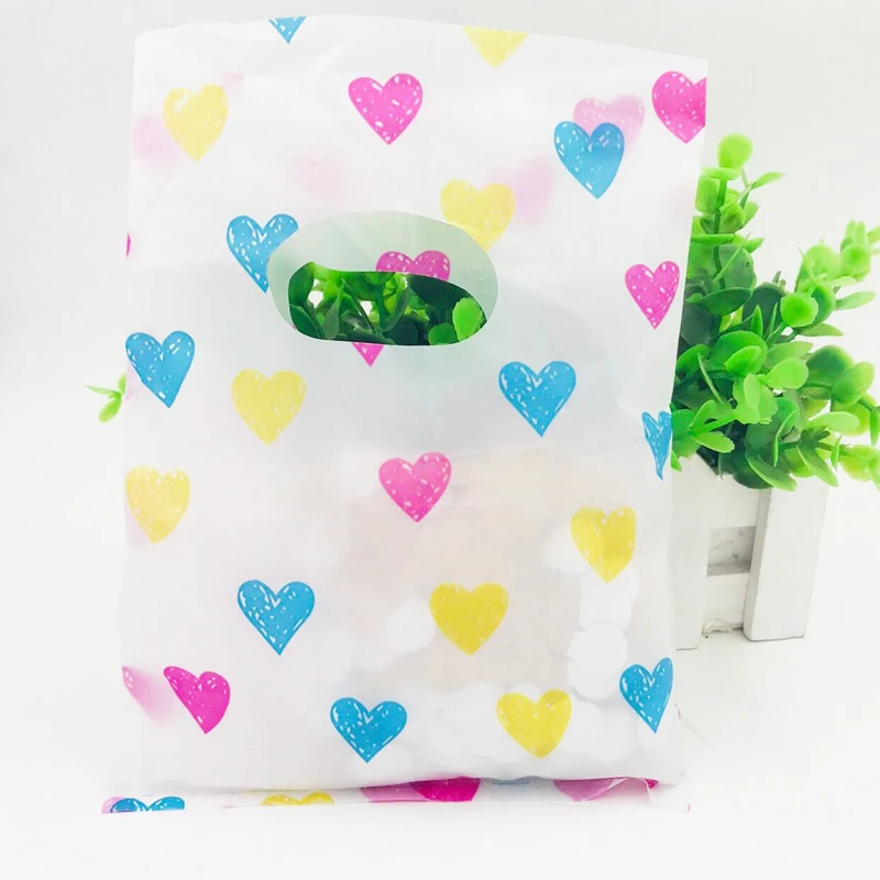 

Белый/желтый, 15x20 см, цветное сердце, пластиковая подарочная упаковка, 100 шт., пластиковые пакеты с ручкой, упаковка для ювелирных изделий, сва...