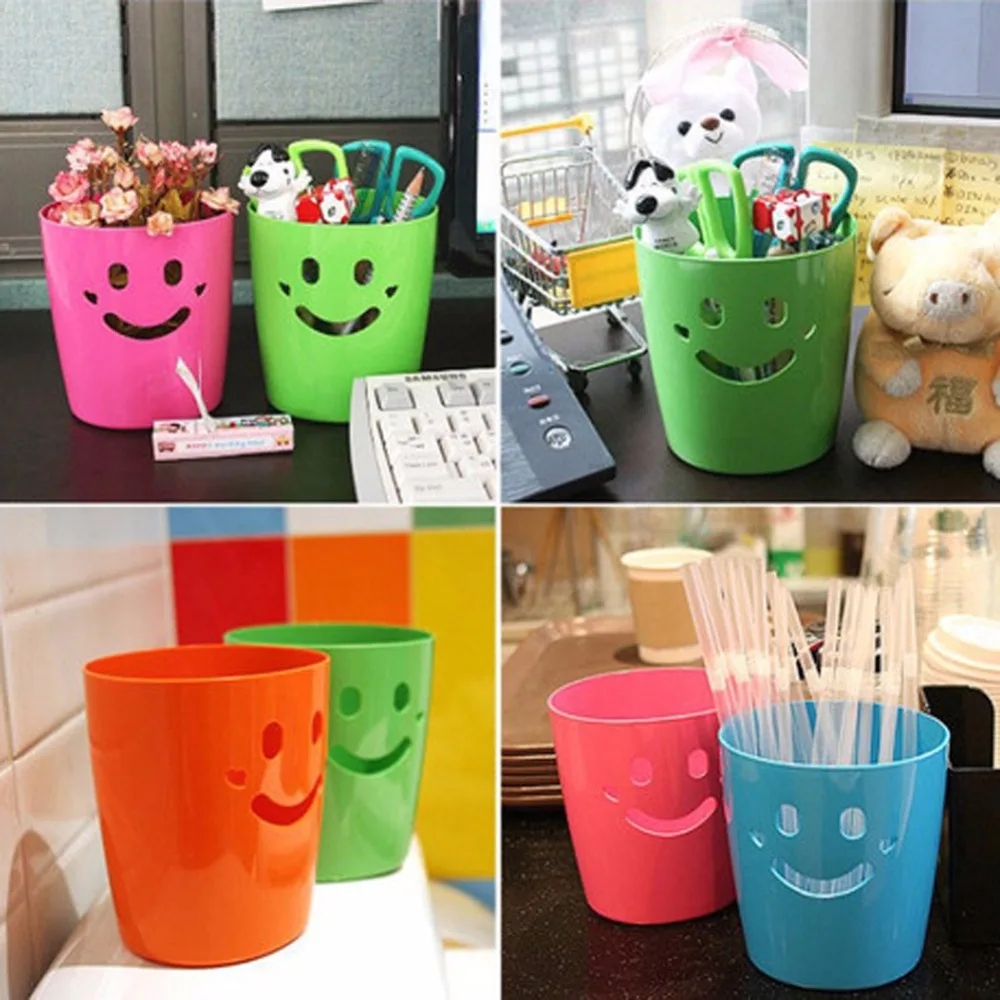 1 шт. пластиковый держатель для ручек со смайликом школьных канцелярских и